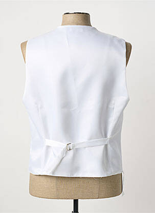 Gilet sans manche effet matière satinée blanc VIRTUOSE homme