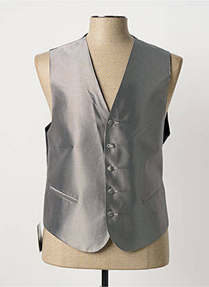 Gilet sans manche effet matière satinée noir VIRTUOSE homme