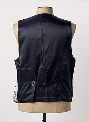 Gilet sans manche effet matière satinée bleu LUIGI MORINI homme