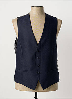 Gilet sans manche effet matière satinée bleu SARTORIA homme