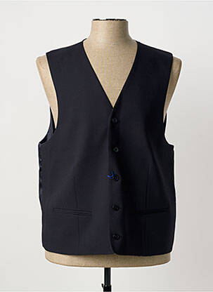 Gilet sans manche effet matière satinée noir LUIGI MORINI homme