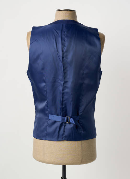 Gilet sans manche effet matière satinée bleu HAFNIUM homme