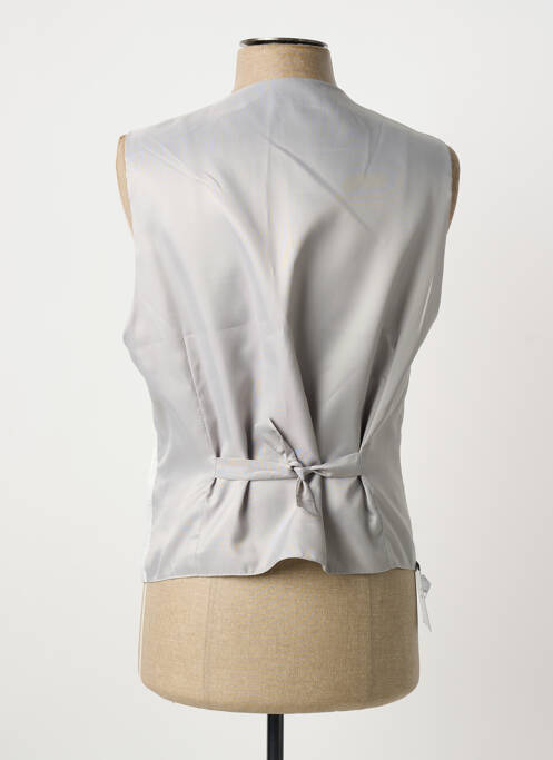 Gilet sans manche effet matière satinée gris VIRTUOSE homme