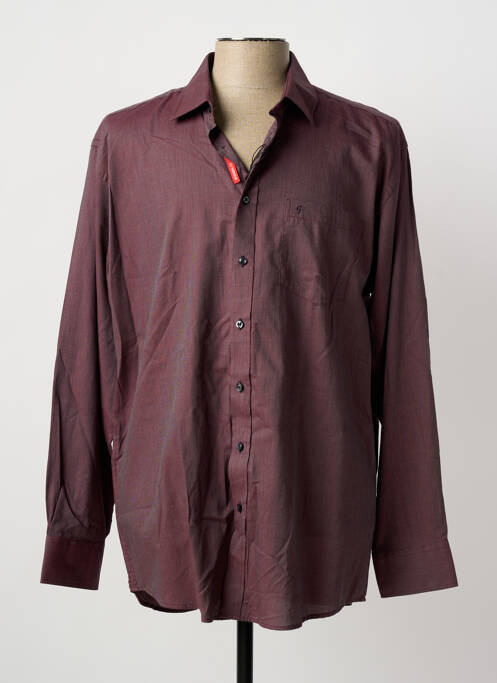 Chemise manches longues coupe droite violet BEN GREEN homme