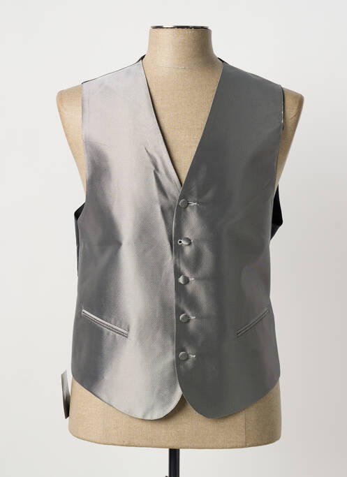 Gilet sans manche effet matière satinée noir VIRTUOSE homme