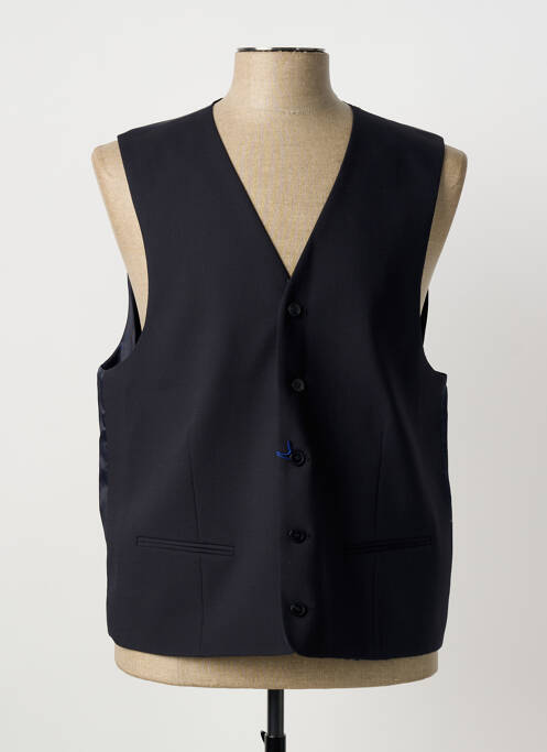 Gilet sans manche effet matière satinée noir LUIGI MORINI homme