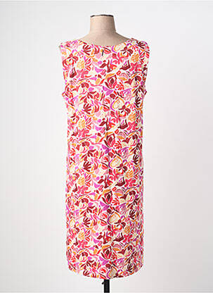 Robe mi-longue imprimé fantaisie sans manche rose AGATHE & LOUISE femme