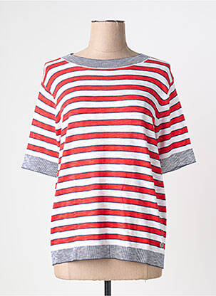 T-shirt coupe droite manches courtes rouge HAJO femme