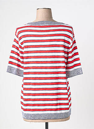 T-shirt coupe droite manches courtes rouge HAJO femme