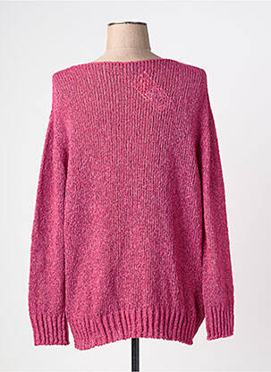 Pull coupe droite manches longues rose PULL & MAILLE femme