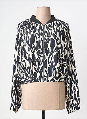 Veste casual col rond noir MORGAN femme