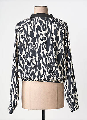 Veste casual col rond noir MORGAN femme