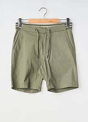 Short tissage popeline taille normale vert LCDN homme