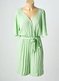 Combishort coupe cintrée manches courtes vert ICHI femme