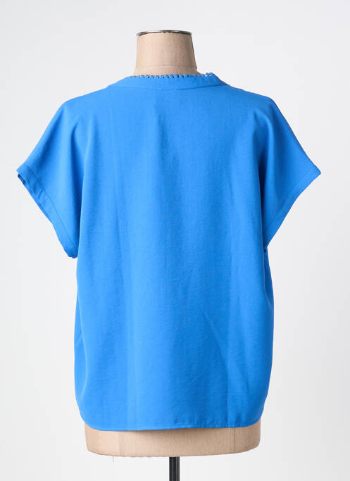 Blouse manches courtes manches courtes bleu JULIE GUERLANDE femme