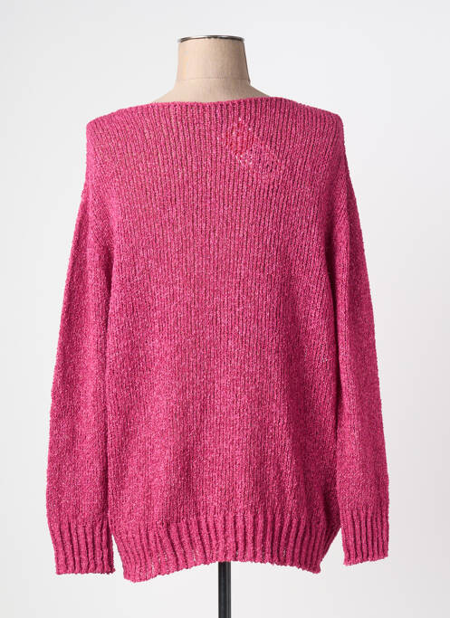 Pull stretch manches longues rose PULL & MAILLE femme