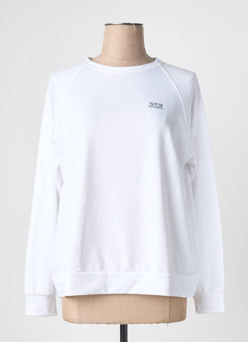 T-shirt manches longues manches longues blanc NATURAL STB femme