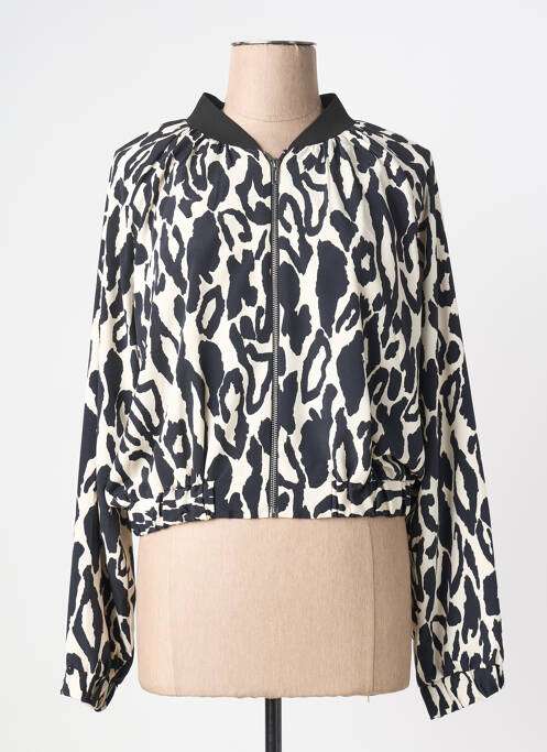 Veste casual col rond noir MORGAN femme
