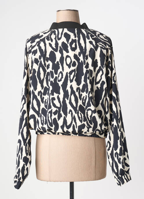 Veste casual col rond noir MORGAN femme
