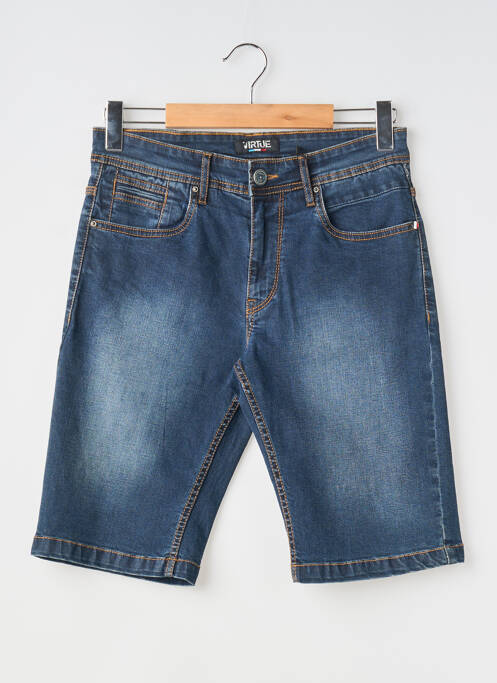 Bermuda stretch taille normale bleu VIRTUE homme