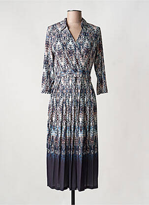 Robe longue imprimé fantaisie manches longues gris GERRY WEBER femme