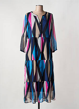Robe longue manches longues manches longues bleu STREET ONE femme