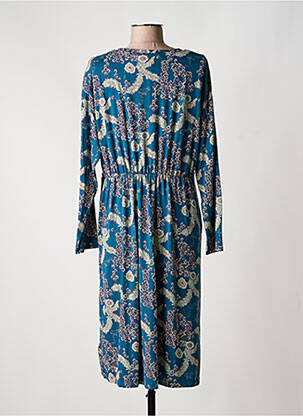 Robe mi-longue imprimé fleurs manches longues vert WHITE STUFF femme