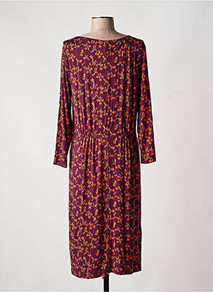 Robe mi-longue imprimé fleurs manches longues rouge WHITE STUFF femme