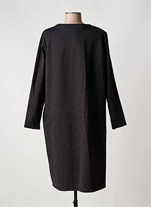 Robe mi-longue manches longues manches longues noir ELENA MIRO femme