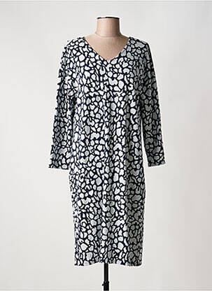 Robe mi-longue manches longues manches longues bleu STREET ONE femme