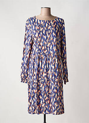 Robe mi-longue coupe évasée manches longues bleu STREET ONE femme
