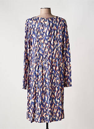 Robe mi-longue imprimé fantaisie manches longues bleu STREET ONE femme