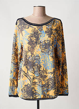 Sweat-shirt stretch manches longues jaune JOY OF LIFE femme