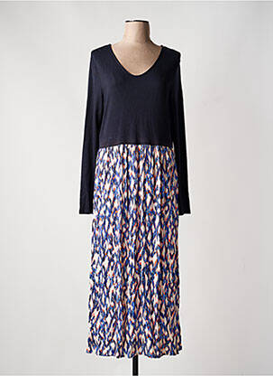 Robe longue imprimé fantaisie manches longues noir STREET ONE femme