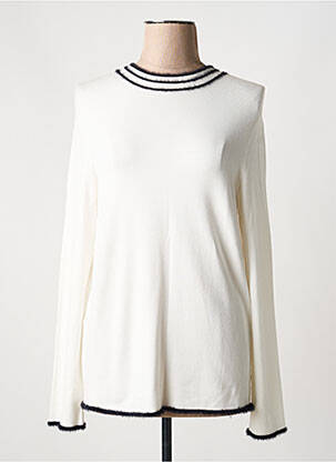 Pull coupe cintrée manches longues blanc COMMA, femme