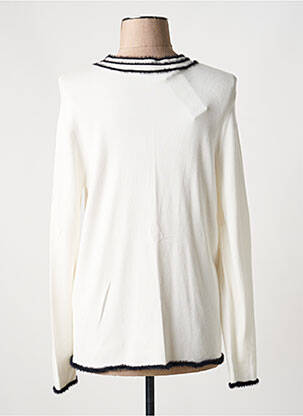 Pull coupe cintrée manches longues blanc COMMA, femme
