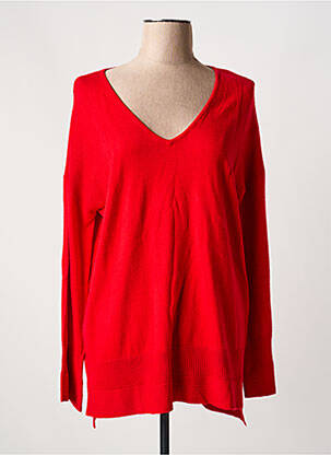 Pull coupe droite manches longues rouge ODEMAI femme