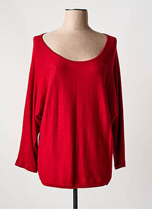 Pull stretch manches longues rouge SURKANA femme