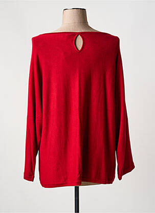 Pull coupe droite manches longues rouge SURKANA femme