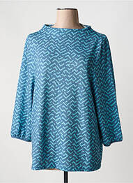 Pull stretch manches 3/4 bleu STREET ONE femme