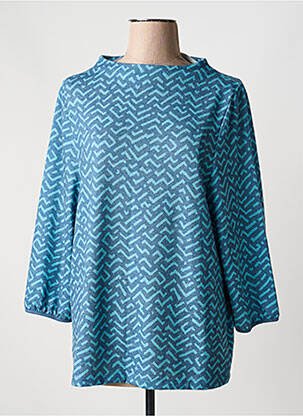 Pull stretch manches 3/4 bleu STREET ONE femme