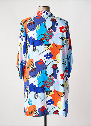 Manteau long epaulette sans capuche bleu JOSEPH RIBKOFF femme