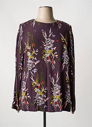 Blouse imprimé fleurs manches longues violet WHITE STUFF femme