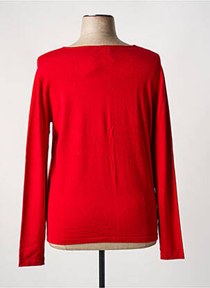 Pull coupe cintrée manches longues rouge GEVANA femme