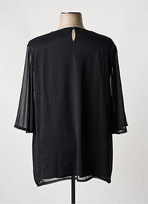 Tunique manches longues tissage crêpe noir GRIFFON femme