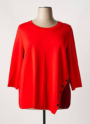 Sweat-shirt stretch manches 3/4 rouge GERRY WEBER femme