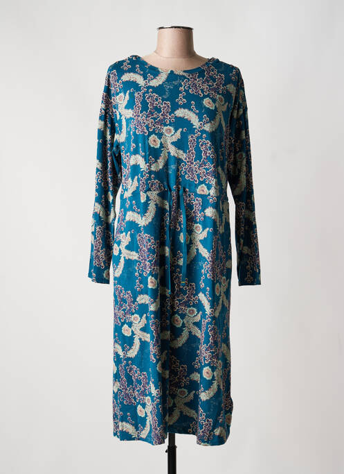 Robe mi-longue imprimé fleurs manches longues vert WHITE STUFF femme