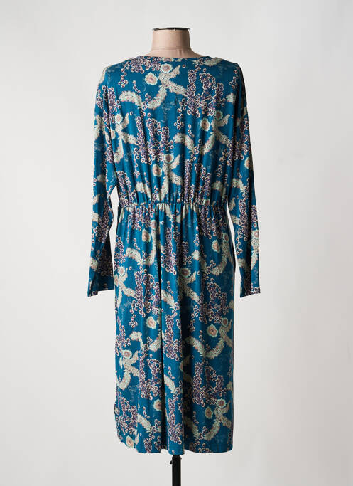 Robe mi-longue imprimé fleurs manches longues vert WHITE STUFF femme