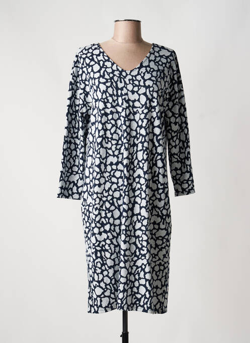 Robe mi-longue manches longues manches longues bleu STREET ONE femme