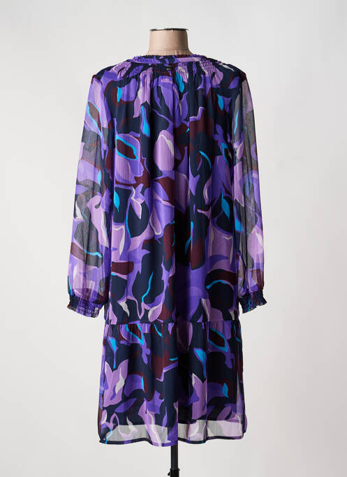 Robe mi-longue coupe fluide manches longues violet STREET ONE femme